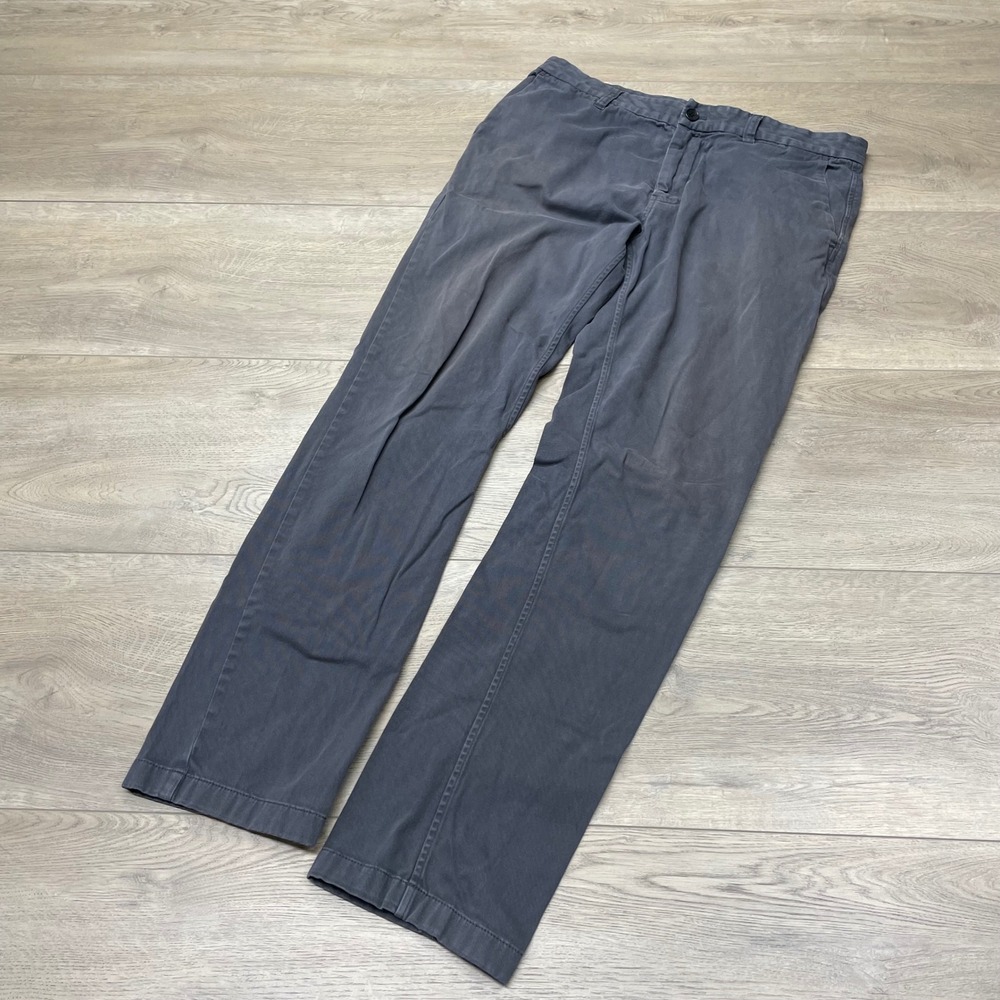 Outerknown S.E.A. Legs Pants Mens 32 Gray Organic Cotton Chino Trousers FAIR